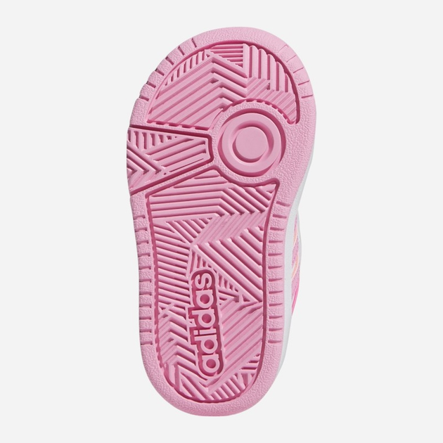 Sneakersy dziecięce dla dziewczynki na rzepy adidas Hoops 3.0 Cf I IG3719 24 Białe (4066765415974) - obraz 6
