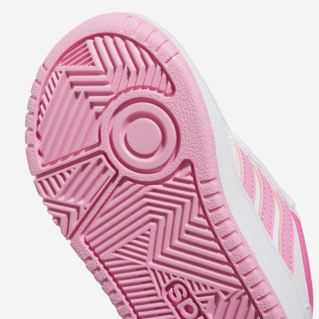 Sneakersy dziecięce dla dziewczynki na rzepy adidas Hoops 3.0 Cf I IG3719 24 Białe (4066765415974) - obraz 8