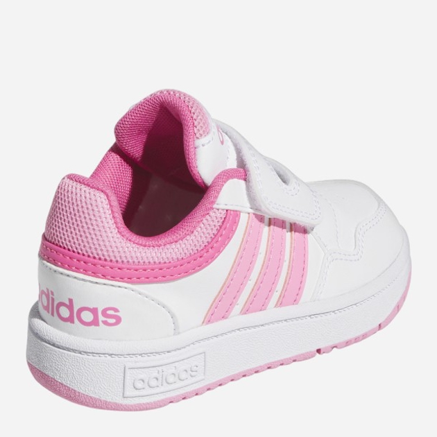 Sneakersy dziecięce dla dziewczynki na rzepy adidas Hoops 3.0 Cf I IG3719 27 Białe (4066765415998) - obraz 4