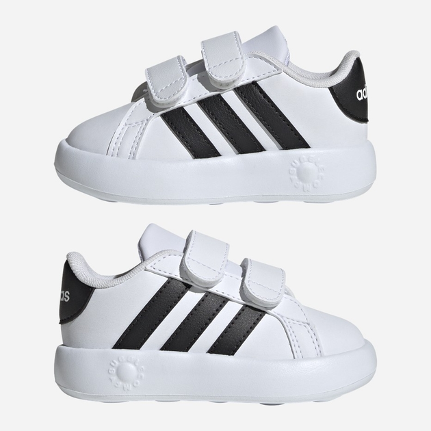 Sneakersy chłopięce na rzepy adidas Grand Court 2.0 Cf ID5271 23 Białe (4066765033031) - obraz 10