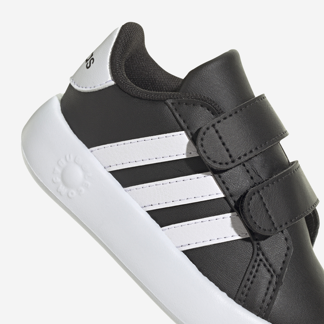 Sneakersy chłopięce na rzepy adidas Grand Court 2.0 Cf ID5272 27 Czarne (4066765031266) - obraz 7