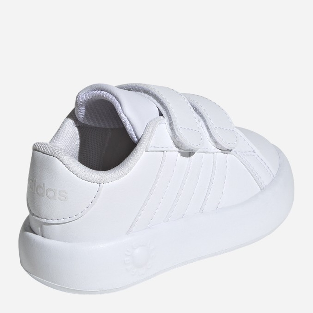 Sneakersy dziecięce dla dziewczynki na rzepy adidas Grand Court 2.0 Cf ID5273 26.5 Białe (4066765033024) - obraz 4