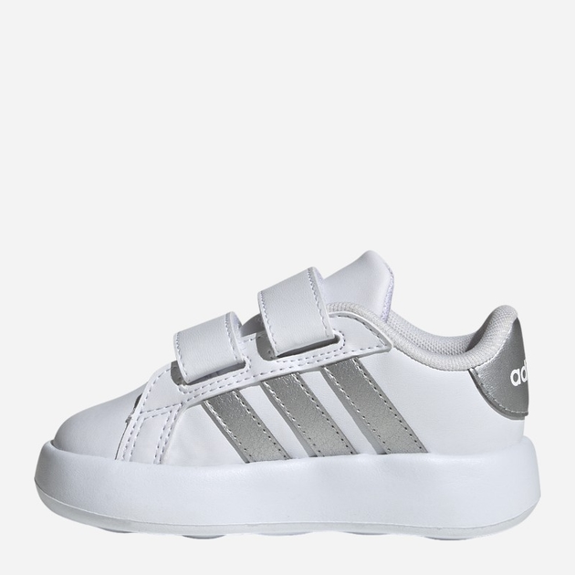 Дитячі кеди для дівчинки adidas Grand Court 2.0 Cf ID5274 26 Білі зі сріблястим (4066765034960) - зображення 3