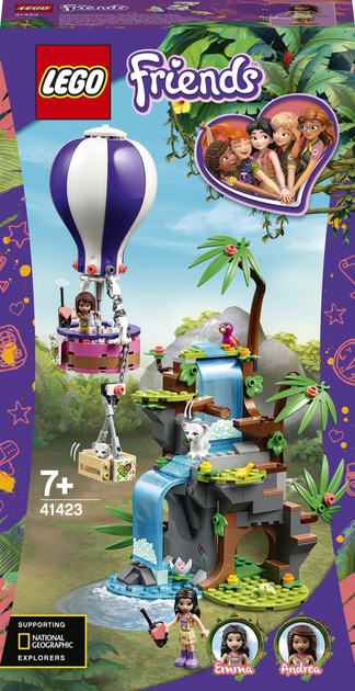 Zestaw konstrukcyjny LEGO Friends Uratuj tygrysa z dżungli w balonie 302 elementy (41423) - obraz 1