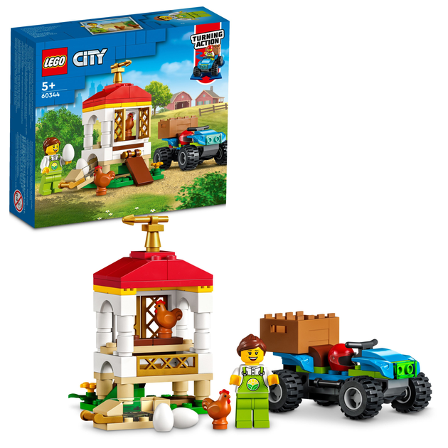 Zestaw konstrukcyjny LEGO City Kurnik na farmie 101 elementów (60344) - obraz 2