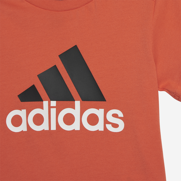 Komplet chłopięcy letni (koszulka + spodenki) adidas I Bl Co T Set IQ4132 98 Pomarańczowy/Czarny (4067887522892) - obraz 5