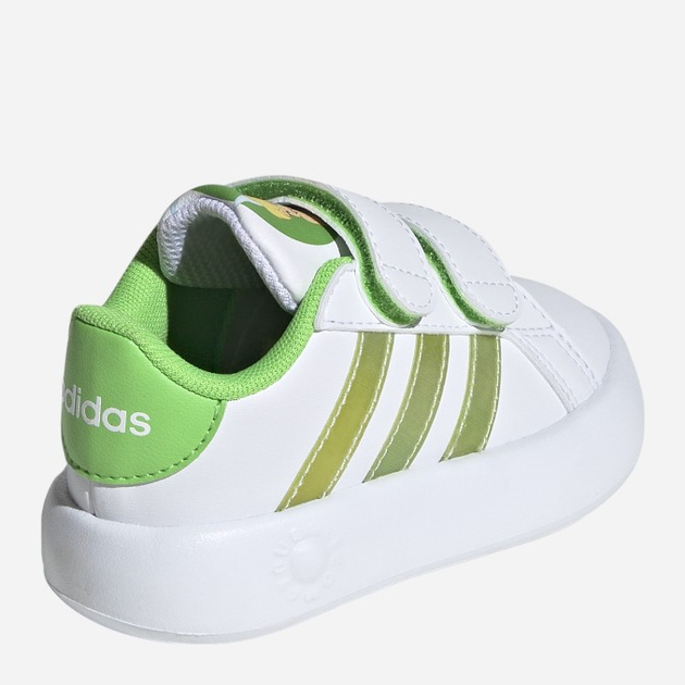 Sneakersy chłopięce na rzepy adidas Grand Court 2.0 Tin ID8014 23.5 Białe (4066759475816) - obraz 5