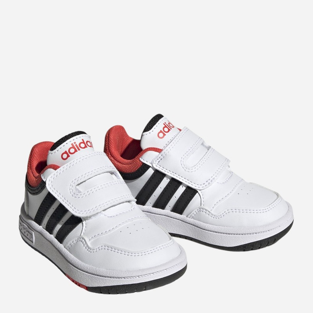 Tenisówki chłopięce na rzepy Adidas Hoops 3.0 Cf I H03860 23.5 Białe (4066746005521) - obraz 2