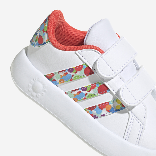 Дитячі кеди для дівчинки adidas Grand Court 2.0 Cf IG6498 24 Білі з різнокольоровим (4066766671188) - зображення 8