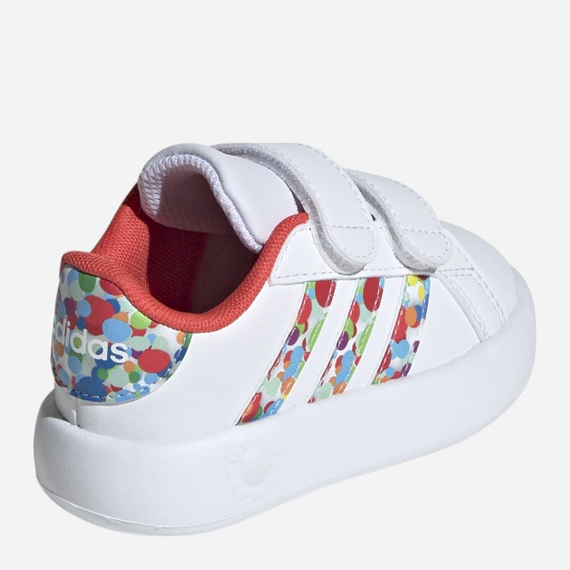 Sneakersy dziecięce dla dziewczynki na rzepy adidas Grand Court 2.0 Cf IG6498 27 Białe z wielokolorowym (4066766671171) - obraz 5