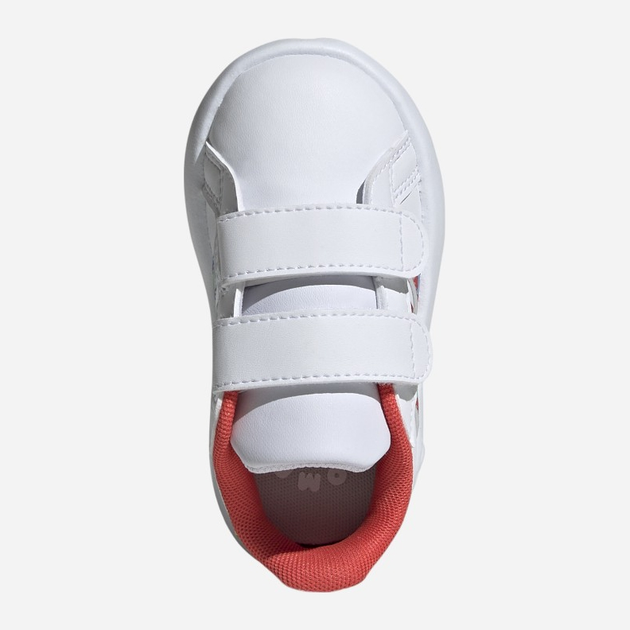 Sneakersy dziecięce dla dziewczynki na rzepy adidas Grand Court 2.0 Cf IG6498 27 Białe z wielokolorowym (4066766671171) - obraz 6