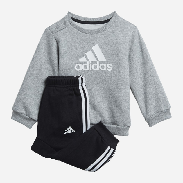 Дитячий спортивний костюм (світшот + штани) для хлопчика Adidas I Bos Logo Jog H28835 92 Чорний/Сірий (4064053820745) - зображення 1