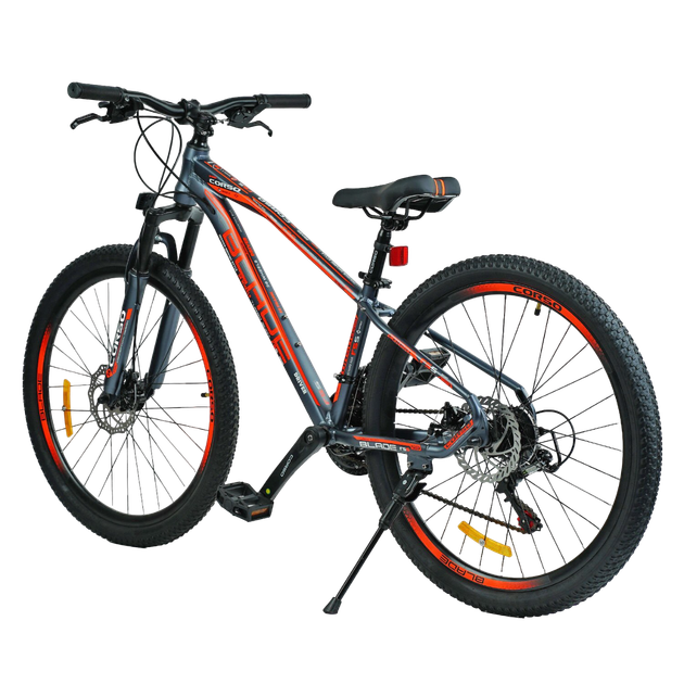 Велосипед спортивний Corso Blade 26" алюмінієва рама 13" сірий помаранчевий з перемикачем BD-26670-1 - Фото 2 Велосипед спортивний Corso Blade 26" алюмінієва рама 13" сірий помаранчевий з перемикачем BD-26670-1 - зображення 2