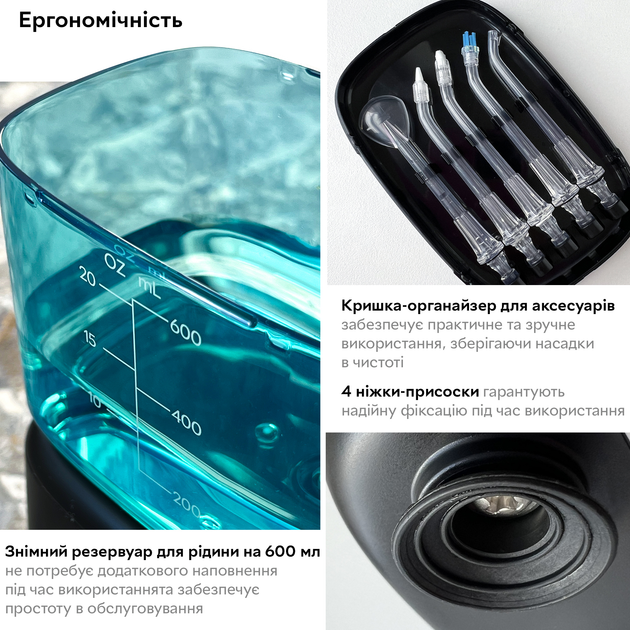 Іригатор RZTK Dental Pro Black 220В - зображення 3