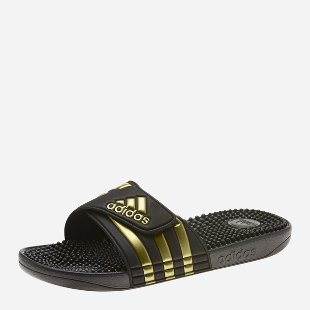 Klapki basenowe męskie Adidas Adissage EG6517 42 Czarne z złocistym (4062051869483) - obraz 5
