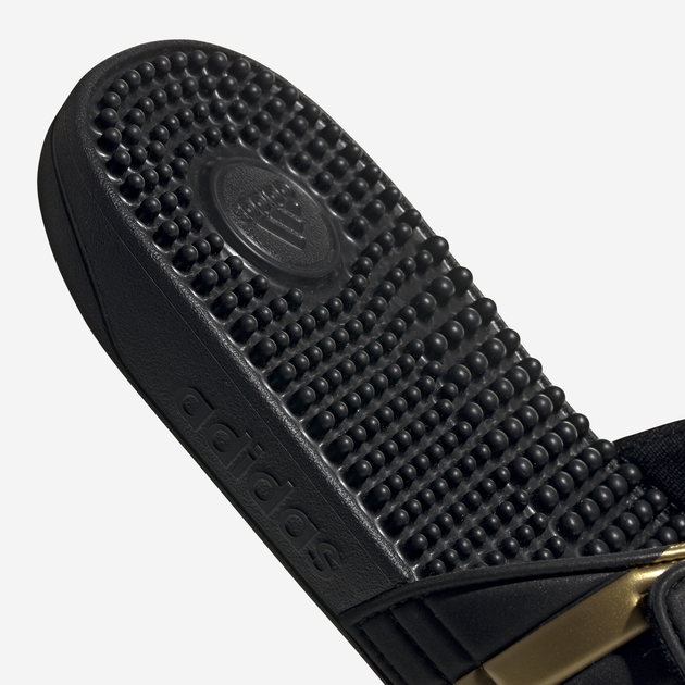 Klapki basenowe męskie Adidas Adissage EG6517 42 Czarne z złocistym (4062051869483) - obraz 9