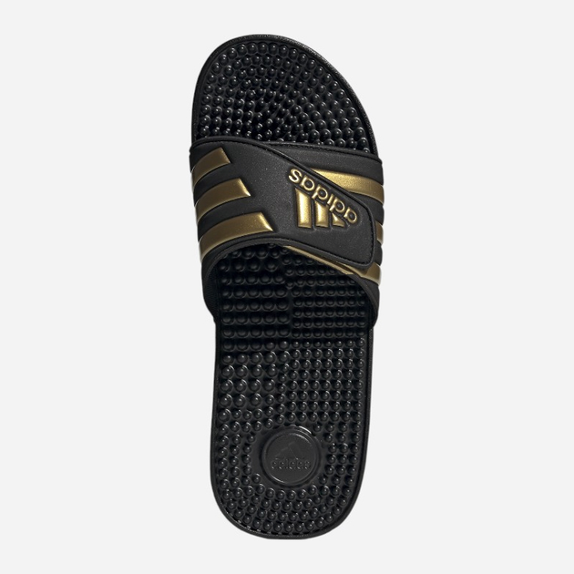 Klapki basenowe męskie Adidas Adissage EG6517 44.5 Czarne z złocistym (4062051813837) - obraz 6