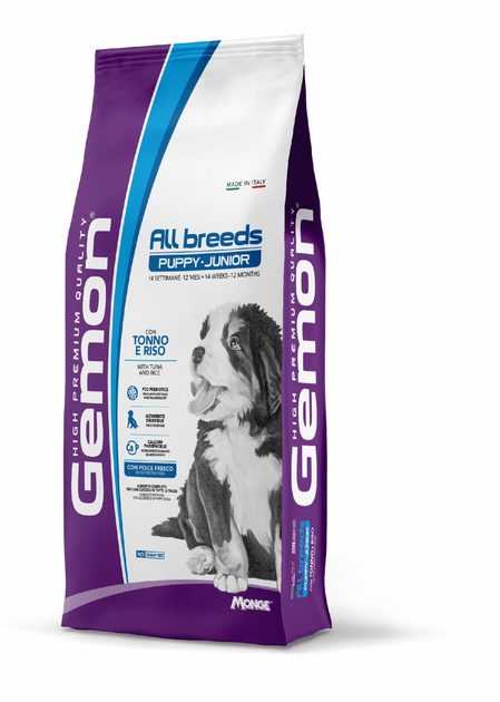 Корм для собак Gemon Dog All breeds Puppy Junior тунець з рисом 3 кг ...