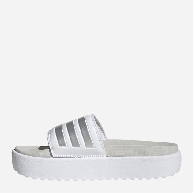 Klapki damskie na platformie adidas Adilette Platform IE9703 40.5 Białe (4066754066637) - obraz 3