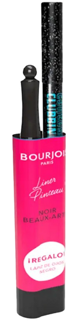 Zestaw kosmetyków dekoracyjnych Bourjois Liner Pinceau Noir Beaux-arts Eyeliner 1.2 ml + Ołówek do oczu 1.2 g (3616305583239) - obraz 2