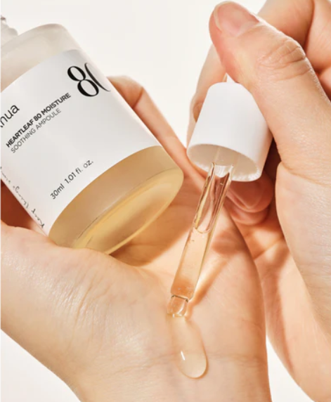 Успокаивающая ампула на основе хауттюйнии Anua Heartleaf 80% Moisture Soothing Ampoule 30ml - изображение 4