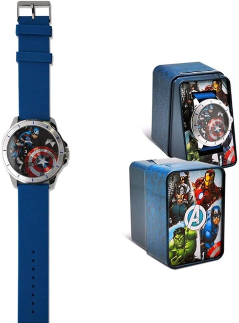 Годинник аналоговий Kids Euroswan в металевій упаковці Avengers MV15785 (8435507834421) - зображення 2