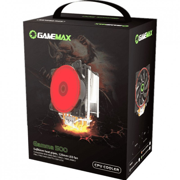 Кулер для процессора Gamemax Gamma 500-Green (198684) - изображение 6