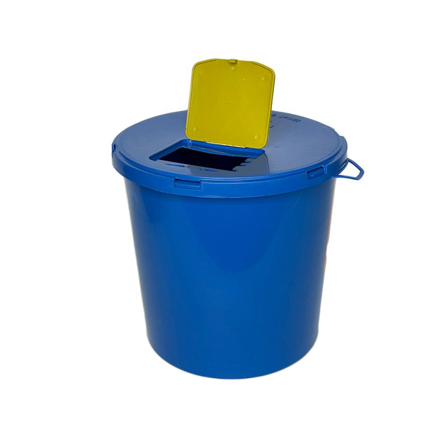 Контейнер для утилизации медицинских отходов 10 л, вторичный пластик, синий - изображение 2