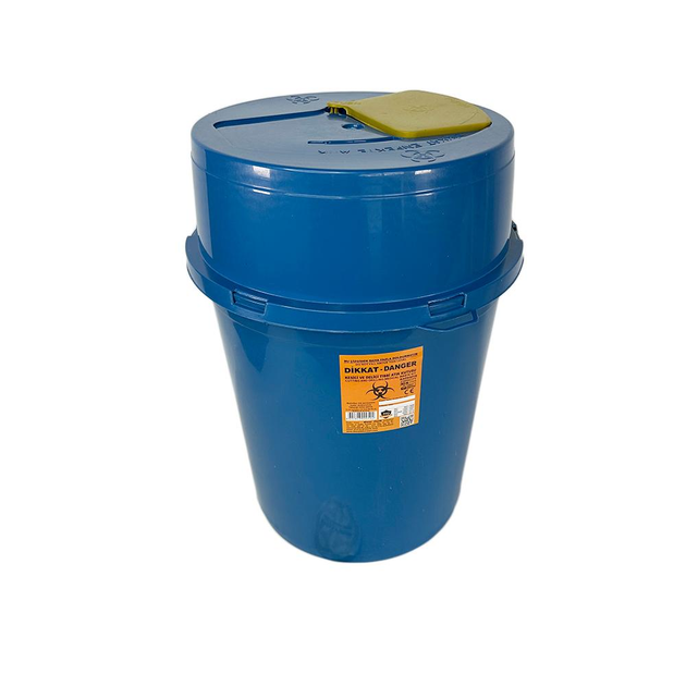 Контейнер для утилизации острых медицинских отходов 30 л, вторичный платик, синий - изображение 2