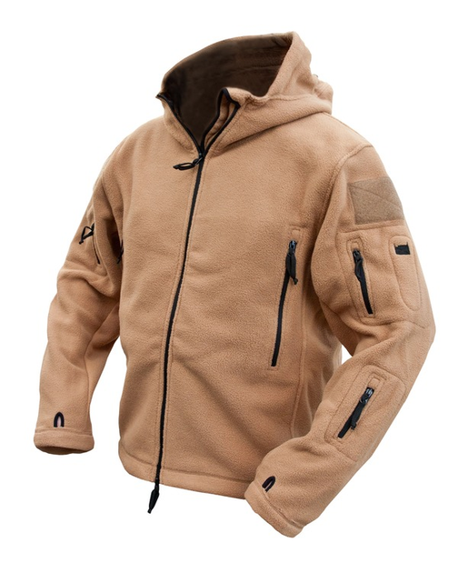 Флісова кофта тактичний Kombat UK Recon Hoodie L Койот (1000-kb-rh-coy-l) - зображення 1