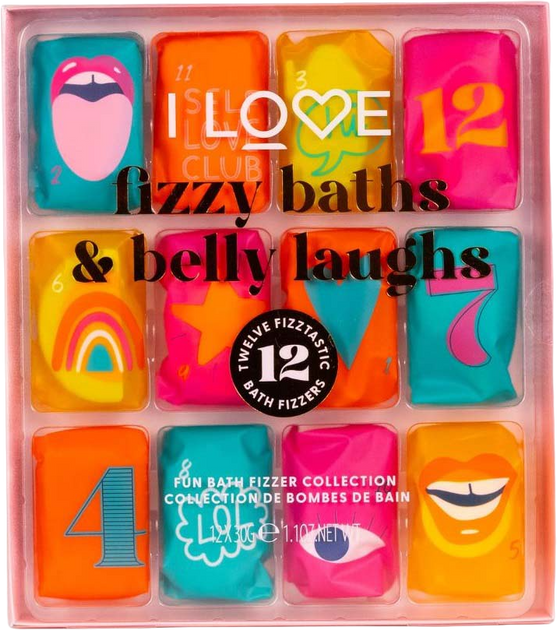 Набір кульок для ванни I love... Fizzy Baths & Belly Laughs 12 х 30 г (5060849632287) - зображення 1