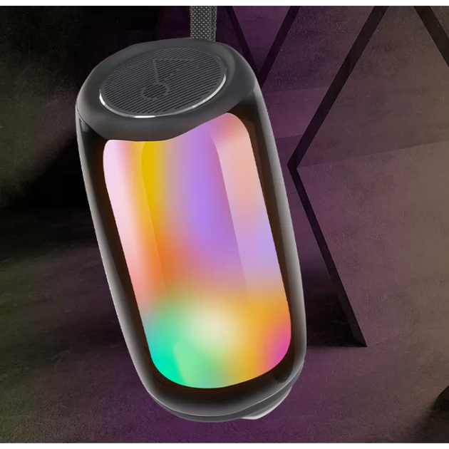 Бездротова портативна колонка SPS PULSE 5 Bluetooth 5.0 з підсвічуванням Чорний - зображення 3