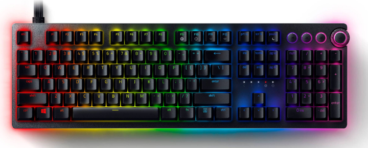 Клавіатура дротова Razer Huntsman V2 Optical Clicky Purple Switch US Layout Black (RZ03-03930300-R3M1) - зображення 5
