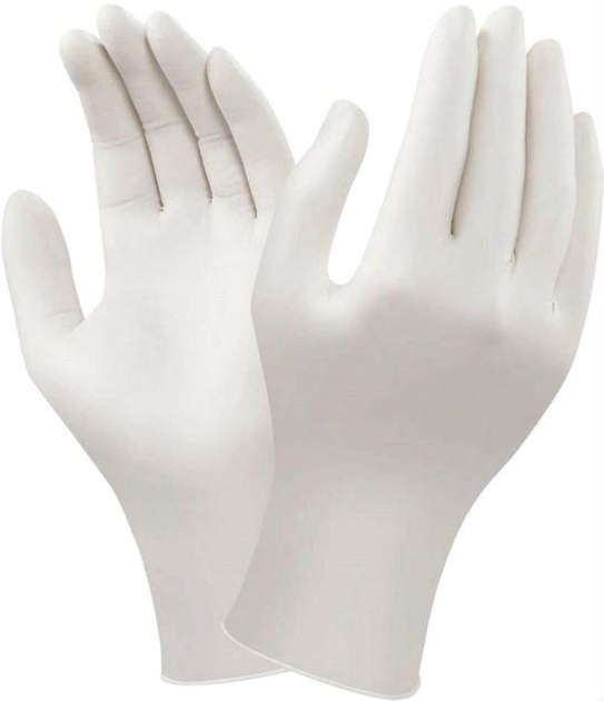 Перчатки медицинские размер S белые (100 шт.) - изображение 1
