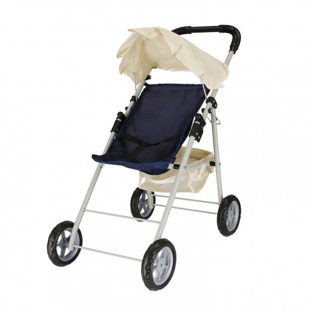Wózek dla lalek Mega Creative Doll Stoller Niebiesko-beżowy (5905523627473) - obraz 1