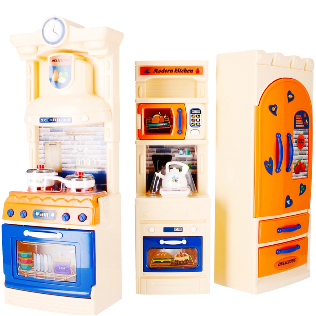 Meble kuchenne dla lalek Mega Creative Modern Kitchen 482792 z akcesoriami (5908275183037) - obraz 3