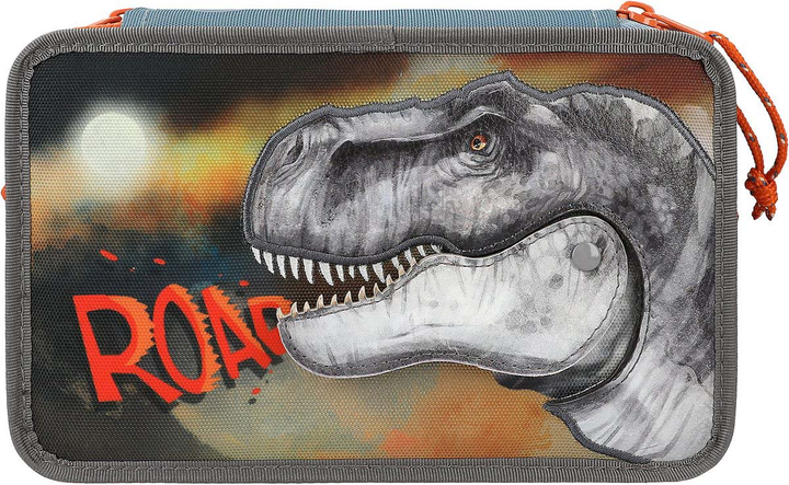 Piornik potrójny Dino World Roar z wyposażeniem (4010070613822) - obraz 1
