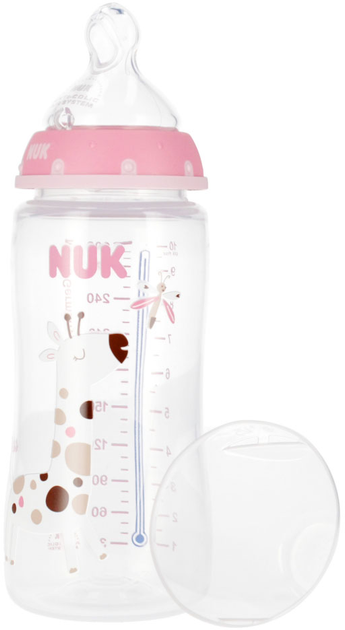 Butelka do karmienia Nuk First Choice ze wskaźnikiem temperatury 6-18 miesięcy Różowa 300 ml (5000005279031) - obraz 2