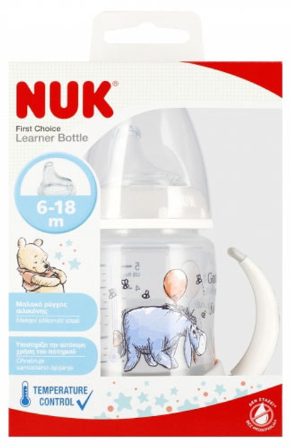 Пляшечка для годування Nuk First Choice Learning Bottle Donkey Біла 150 мл (4008600441304) - зображення 1