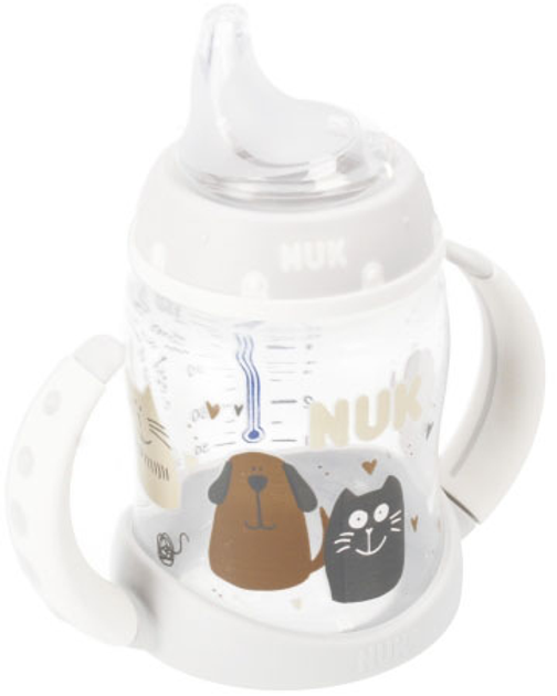 Butelka do karmienia Nuk First Choice Learning Bottle Cat & Dog Biała 150 ml (4008600439875) - obraz 2