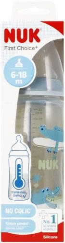 Пляшечка для годування Nuk First Choice з індикатором температури Блакитна 300 мл (4008600439905) - зображення 1