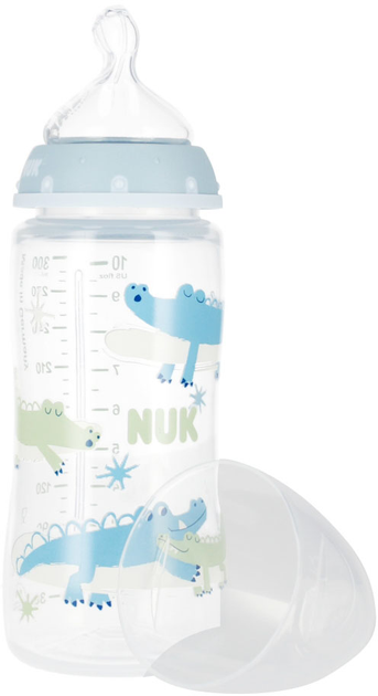 Пляшечка для годування Nuk First Choice з індикатором температури 6-18 місяців Блакитна 300 мл (4008600441052) - зображення 2