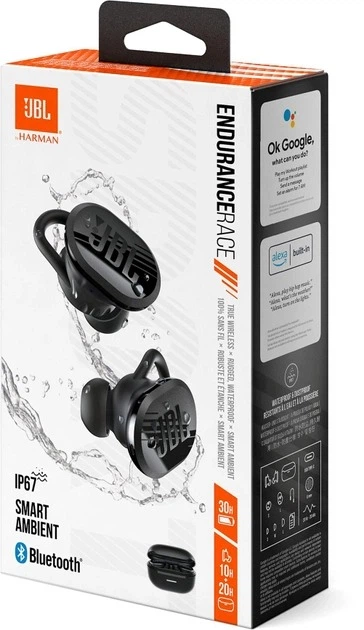 Навушники бездротові JBL Endurance Race Black (JBLENDURACEBLK) - зображення 6