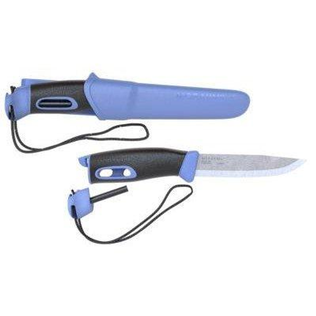 Ніж з кресалом Morakniv Companion Spark синій (клинок 104мм, 219мм, 2.5мм, 116г) - зображення 1