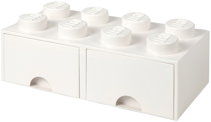 Pojemnik LEGO Storage Brick 8 z szufladami do przechowywania Biały (40061735) - obraz 1