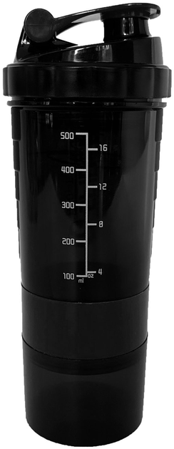 Шейкер спортивний з 2 контейнерами EasyFit Spider EF-7200 Чорний (56103063) - зображення 2