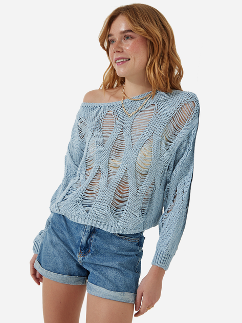Джемпер жіночий Happiness MW00134 One Size Блакитний від Rozetka на платформі USKIDKA Акція на Джемпер жіночий Happiness MW00134 One Size Блакитний від Rozetka