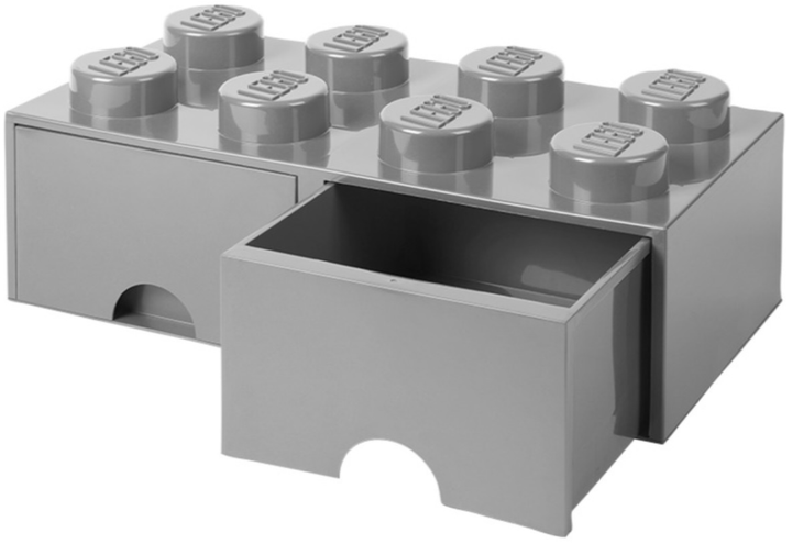 Контейнер LEGO Storage Brick 8 з висувними ящиками для зберігання Сірий (40061740) - зображення 3