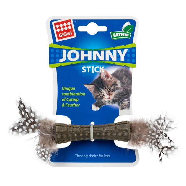 Іграшка для котів спресована котяча м'ята з пір'ям GiGwi Catnip 8 см - зображення 2