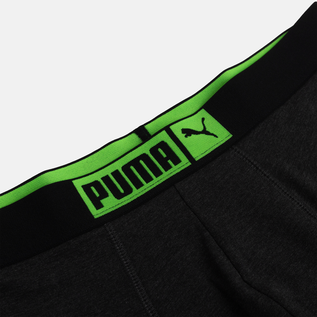 Набір трусів-боксерів чоловічих 3 шт Puma Basic Boxer Placed Logo Elastic 3p 93554807 XL Чорний з салатовим (8720245544924) - зображення 7